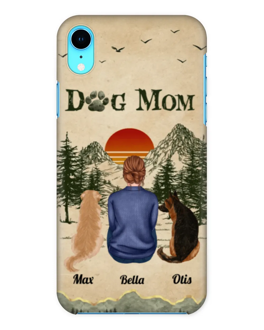 A Girl And Her Dogs Unbreakable Bond - Personalized Clear Phone Case, Gift For Dog Loves, Gift Idea For Dog Loves