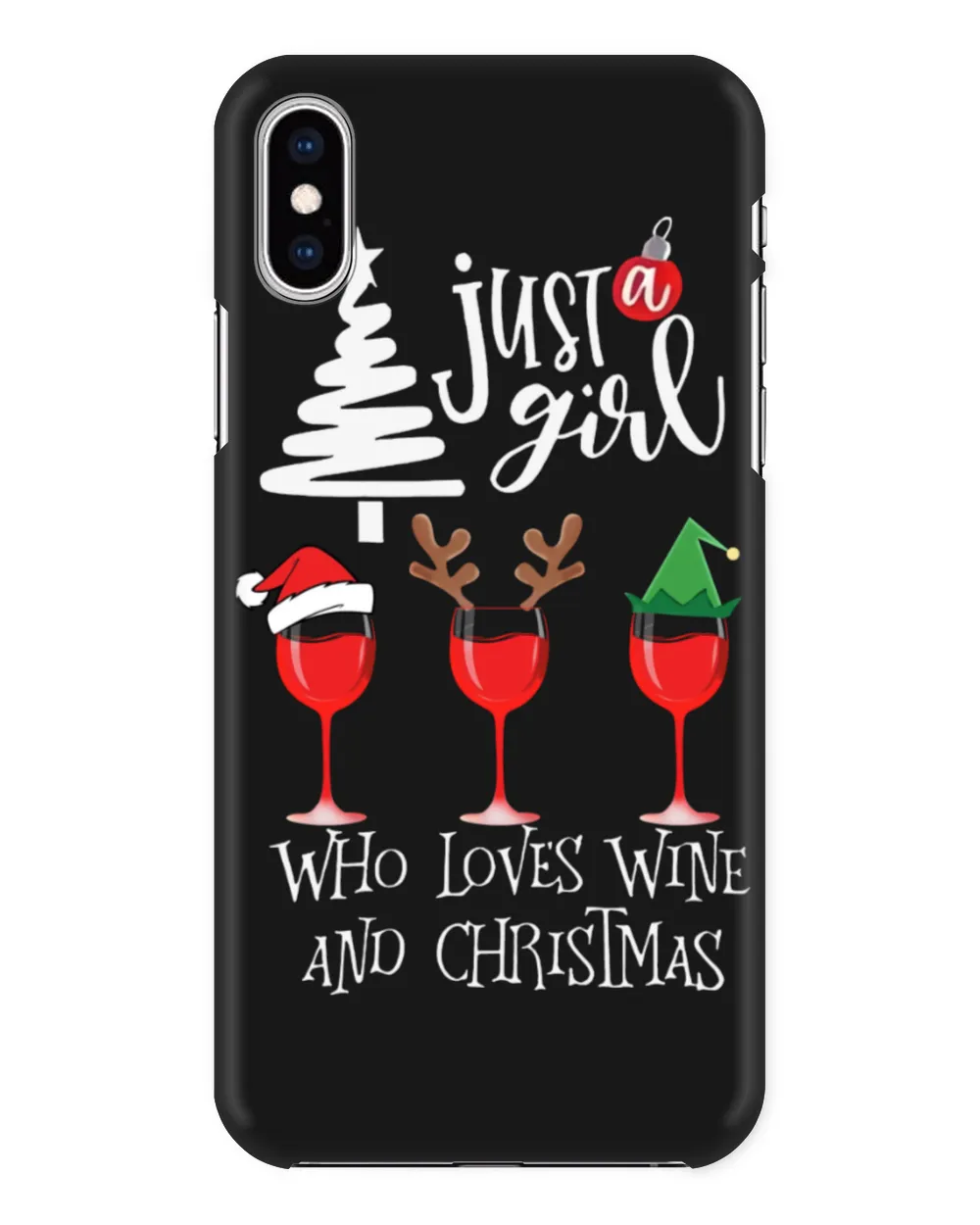 Cute Wine Glass Christmas