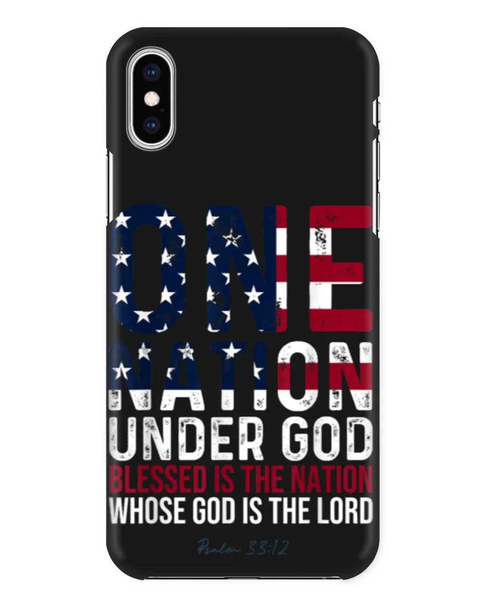 USA Flag Patriotic Religious Christian USA Nation Under God