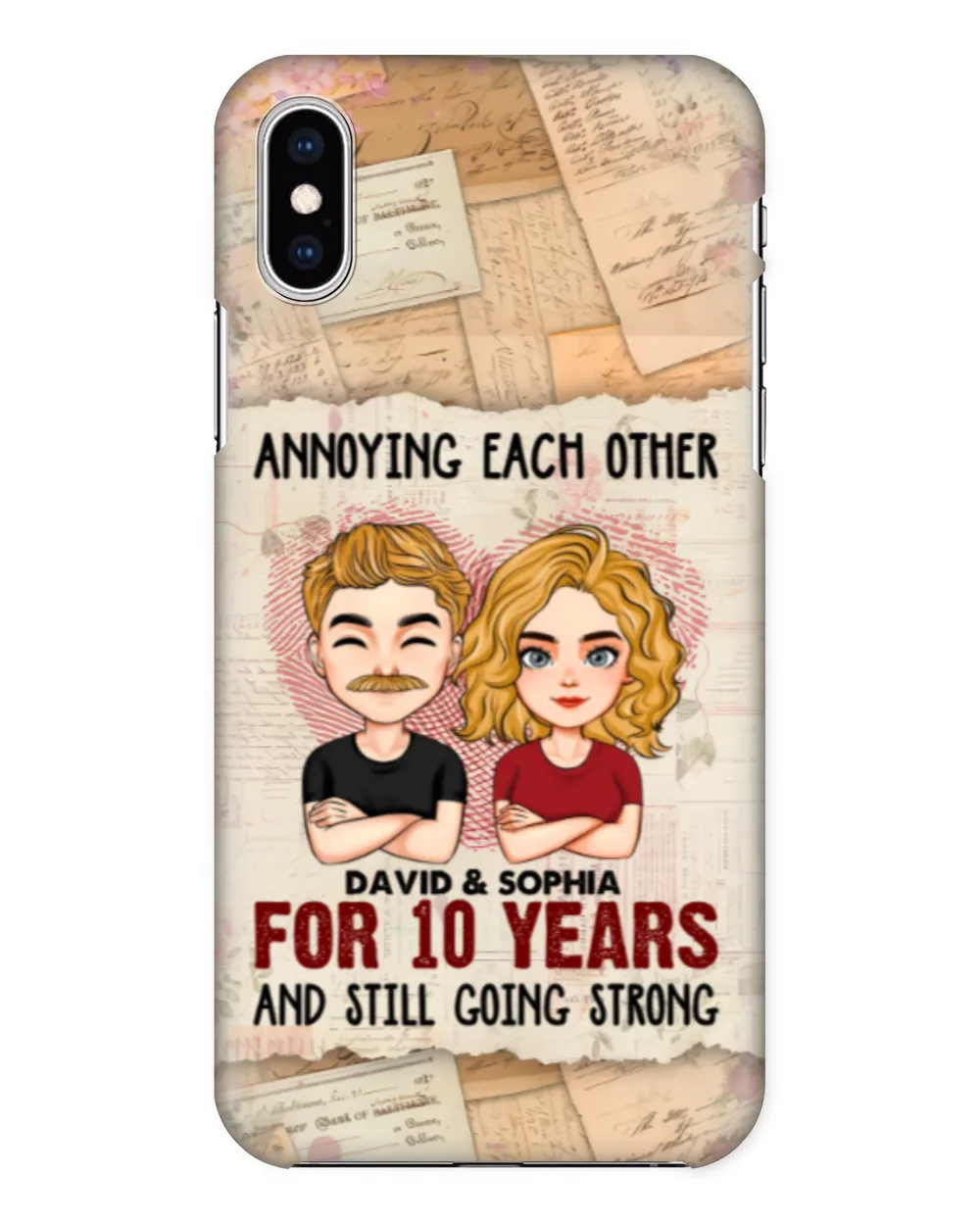 We're Going Strong - Personalized Clear Phone Case, Gifts for Wife, Gift idea for Wife
