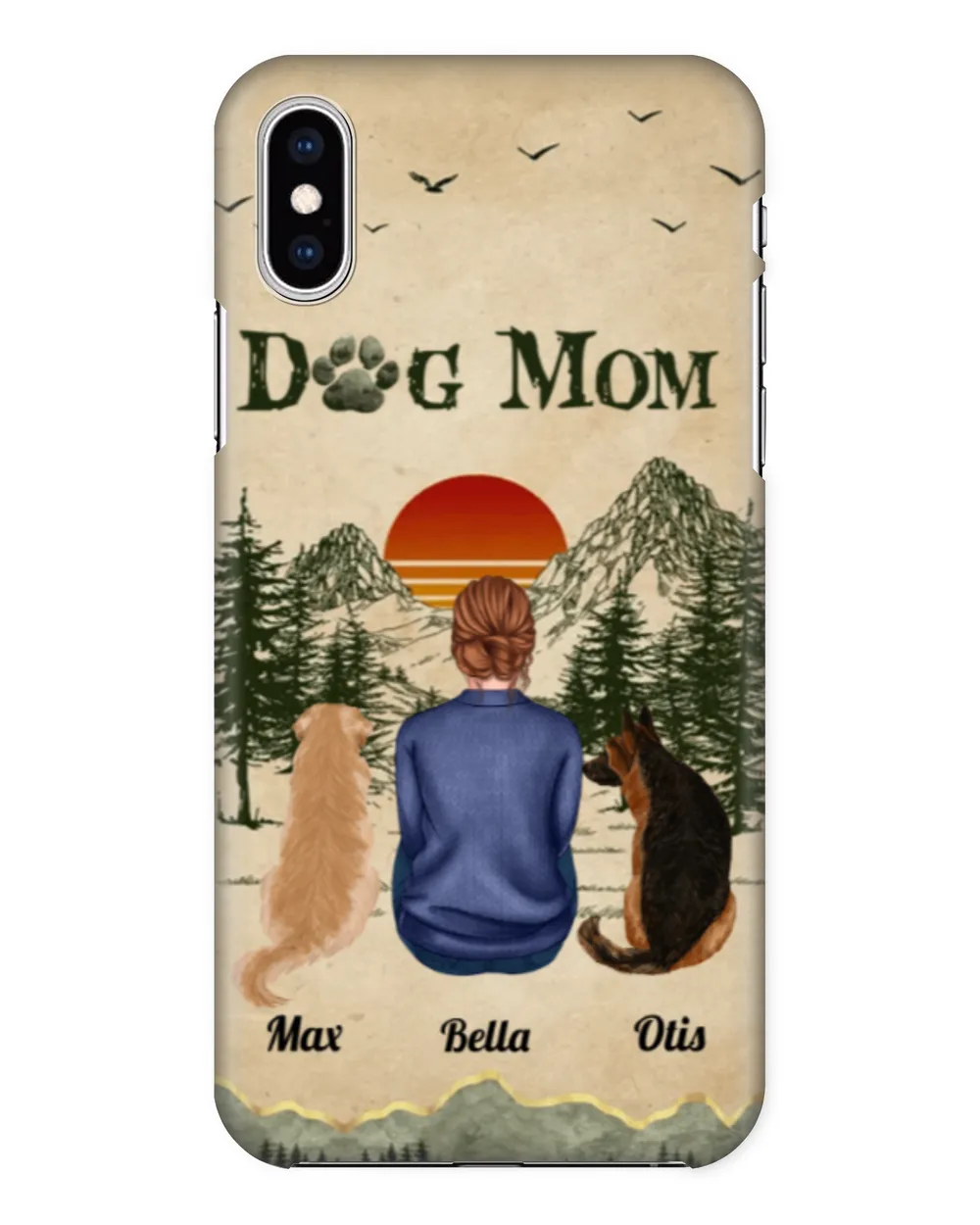 A Girl And Her Dogs Unbreakable Bond - Personalized Clear Phone Case, Gift For Dog Loves, Gift Idea For Dog Loves