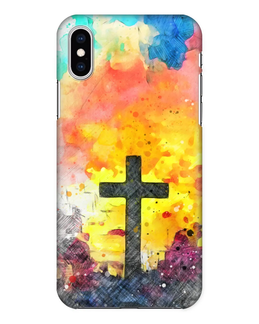 Watercolor Sketch Cross of Christ