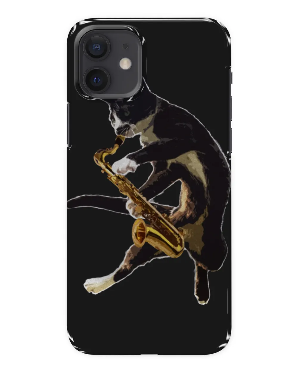 Cat with Saxophone