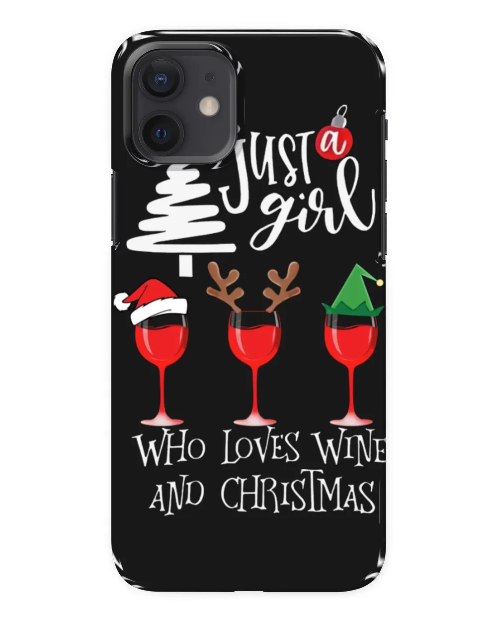 Cute Wine Glass Christmas
