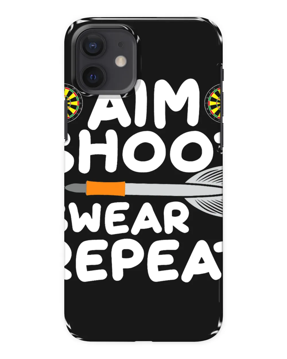 Aim Shoot Swear Repeat Funny Darts Player