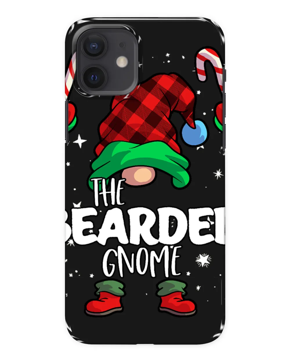 Bearded Gnome Red Buffalo Plaid Matching Family Christmas