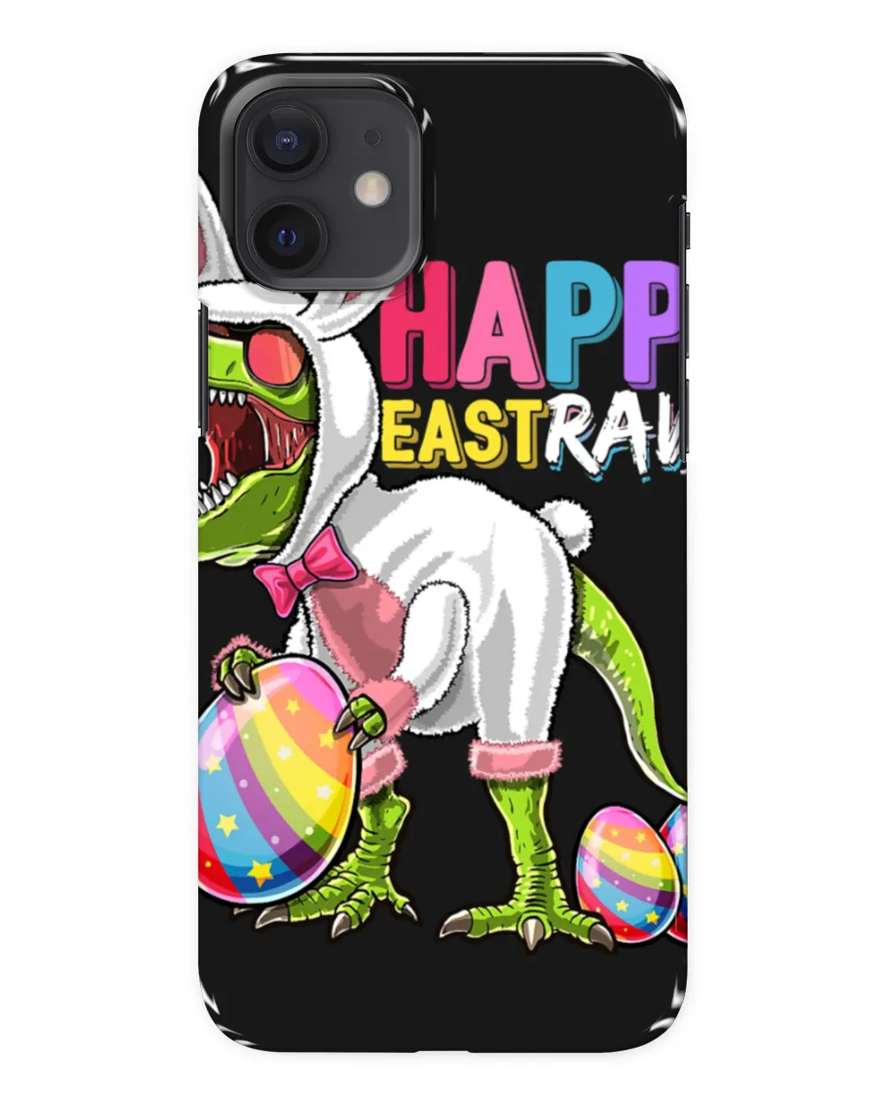 Happy Eastrawr T Rex Dinosaur Easter Bunny Egg Costume Kids T-Shirt
