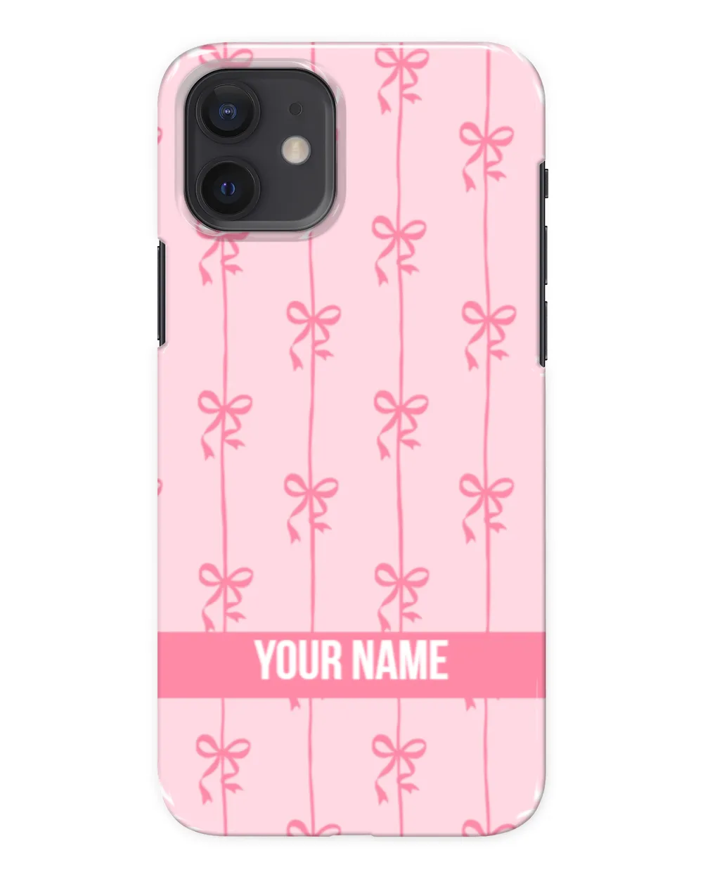Pink Coquette Bows Modern Personalized Name Girly Case-Mate iPhone Case, Gifts For Girlfriend, Gifts Idea For Girlfriend