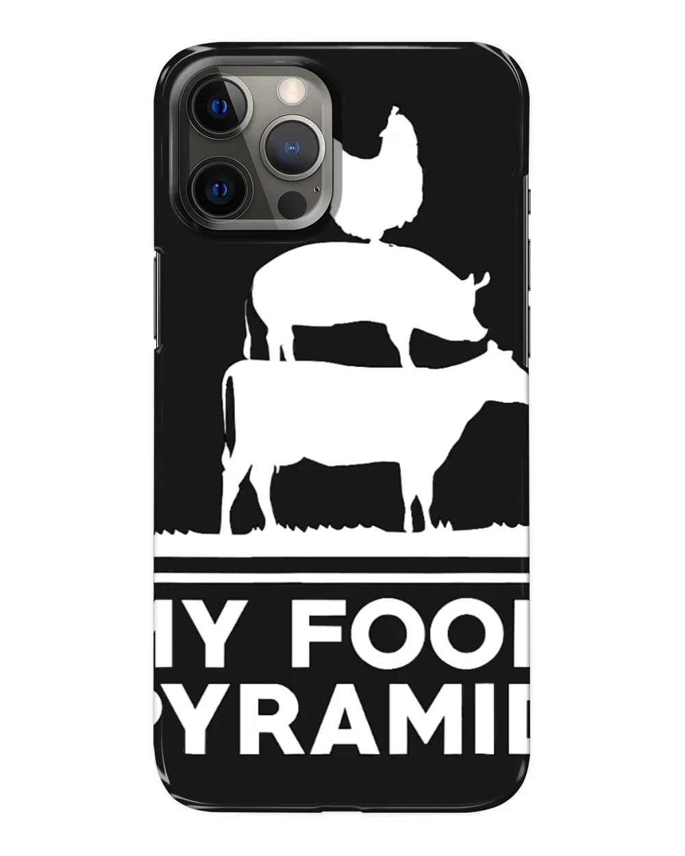 Pig My Food Pyramid Funny Carnivore Cow Pig Chicken Retro 234 Piggy