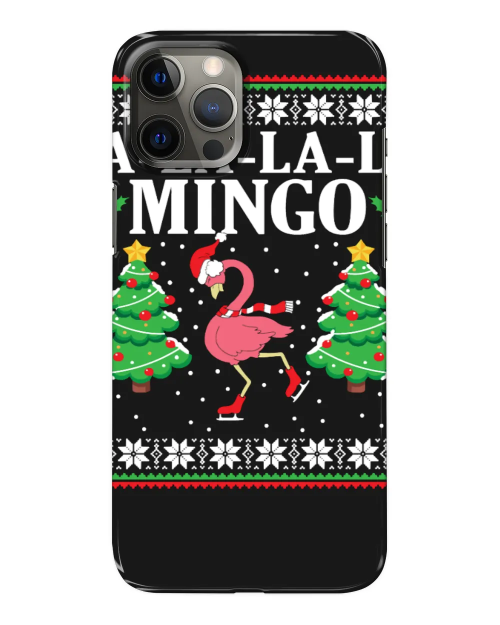 Pink Flamingo Fa La La La Mingo Ugly Christmas bird Flamingos