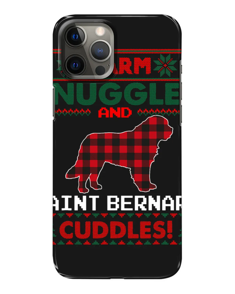 Dog Saint Bernard Christmas Pajama Shirt Ugly Christmas Sweater
