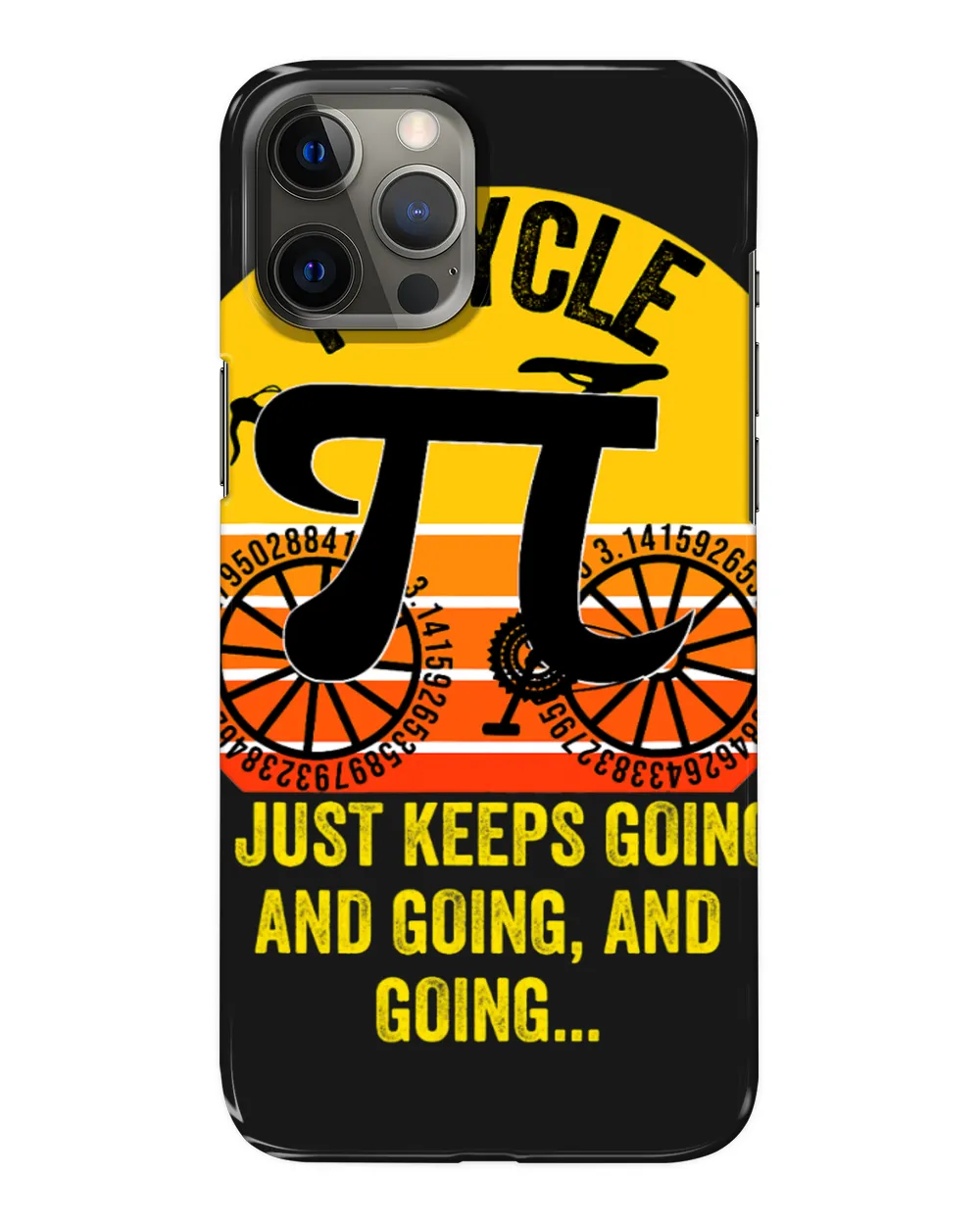 Funny Pi Day Pun Picycle Bicycle Math Teacher Student Retro