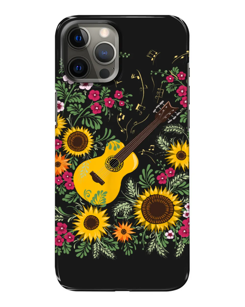 Acoustic Guitar Music Sunflowers Floral Ukrainian Vyshyvanka
