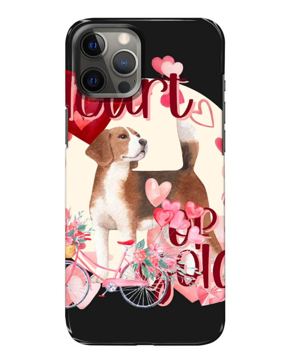 Valentine Beagle Dog Simply Watercolor Southern Sweet Puppy