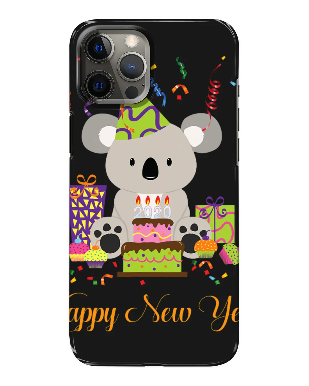 Funny Happy New Year 2Cute Animal Koala Bear Lovers Xmas