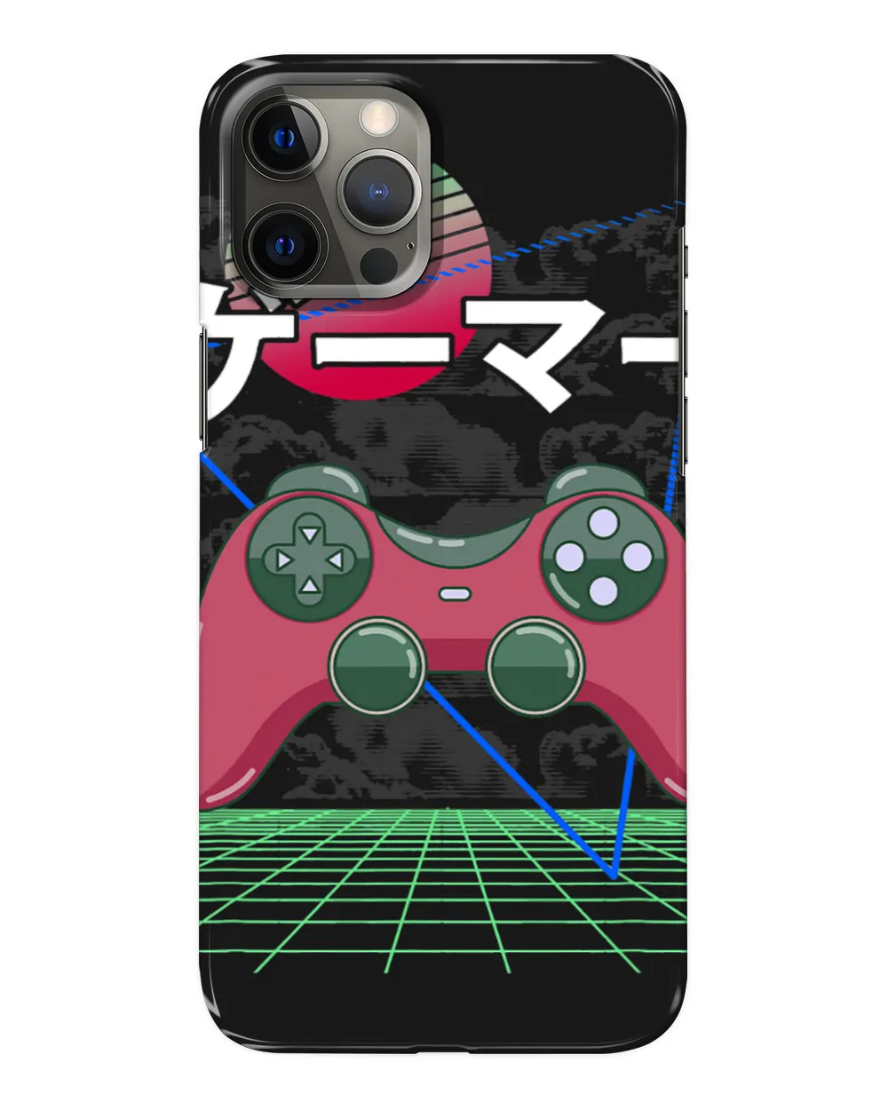 GAMER Japanese Writing Video Game Retro 80s Art Style Gaming
