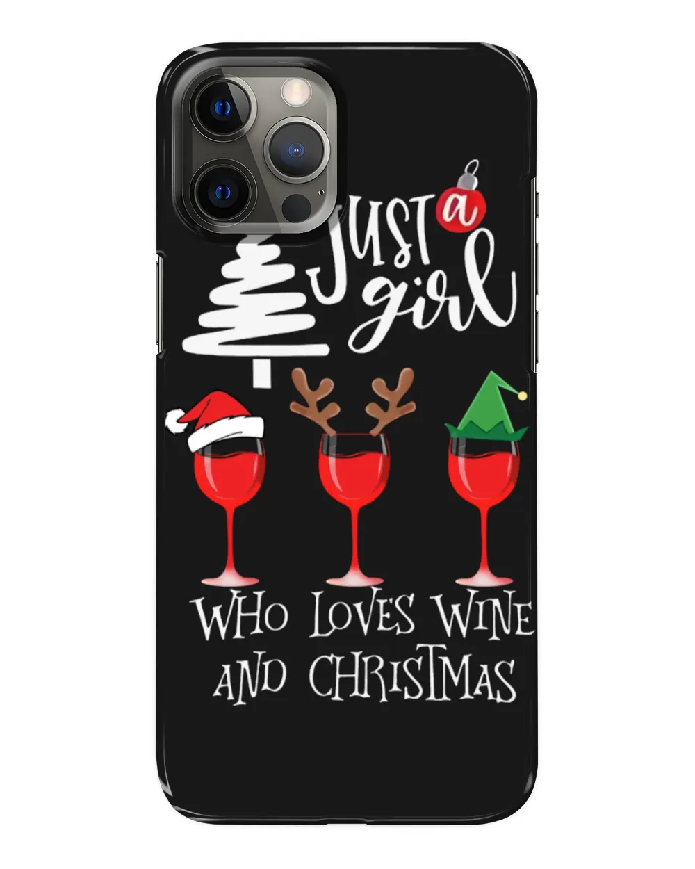 Cute Wine Glass Christmas