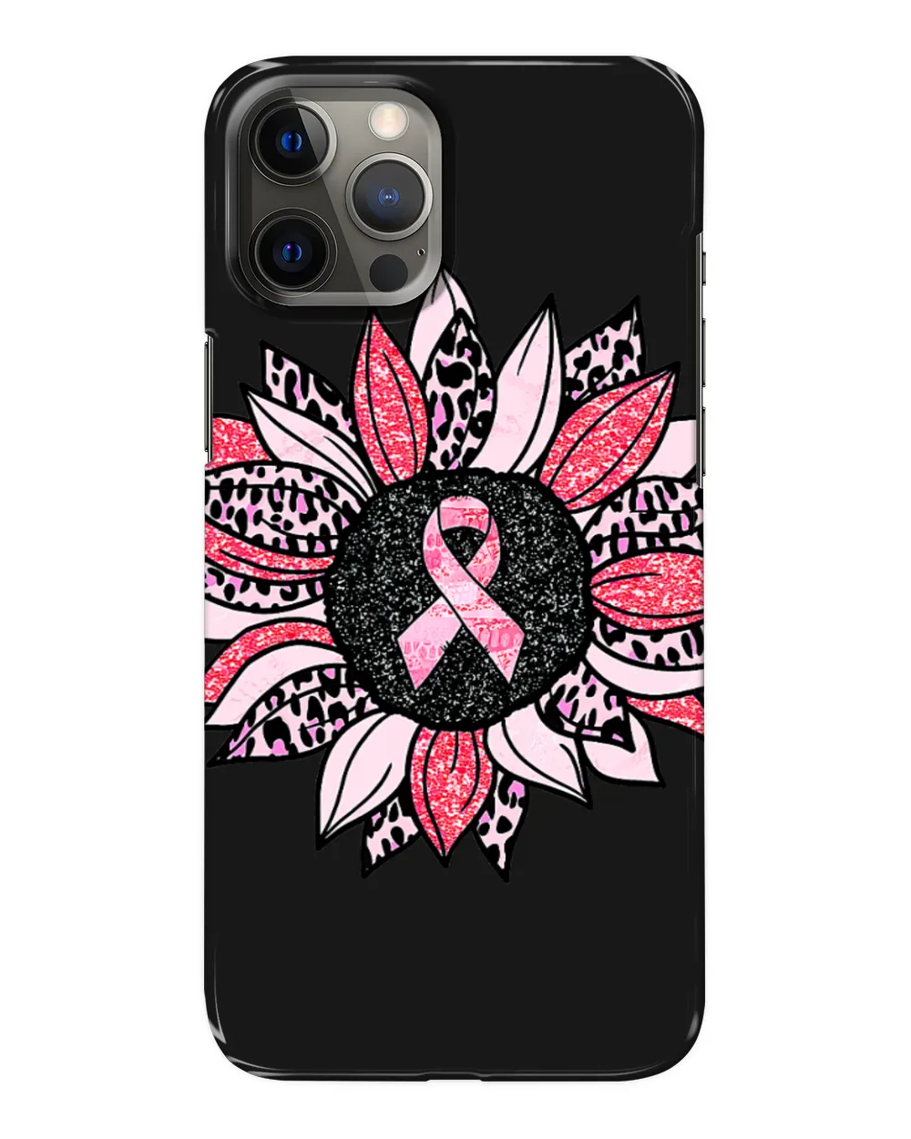 BC Survivor Sunflower Pink Breast Cancer Awareness Women Warrior