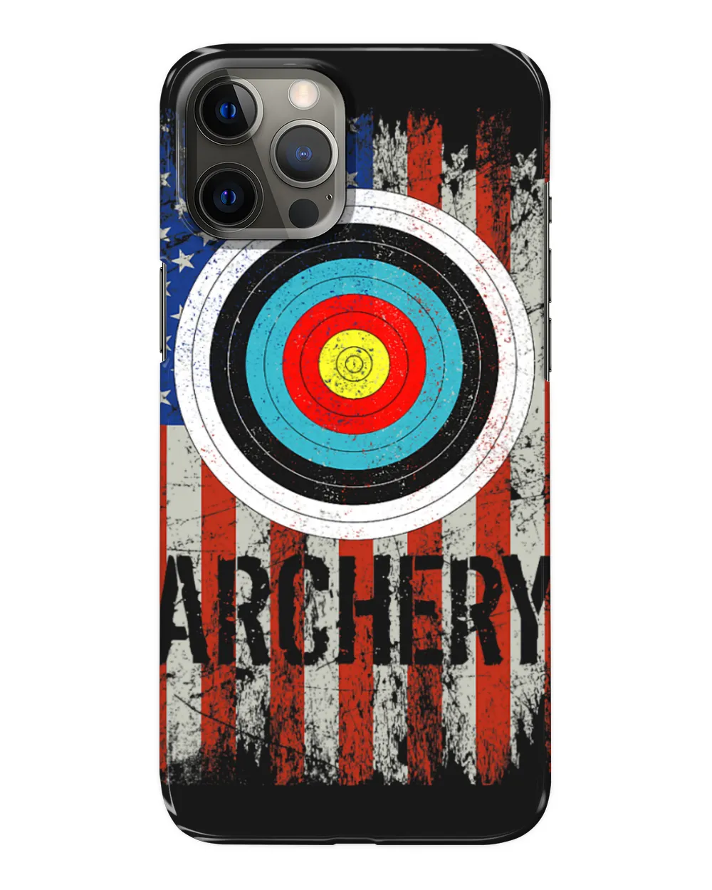 Archery Bow USA Flag Target Bullseye