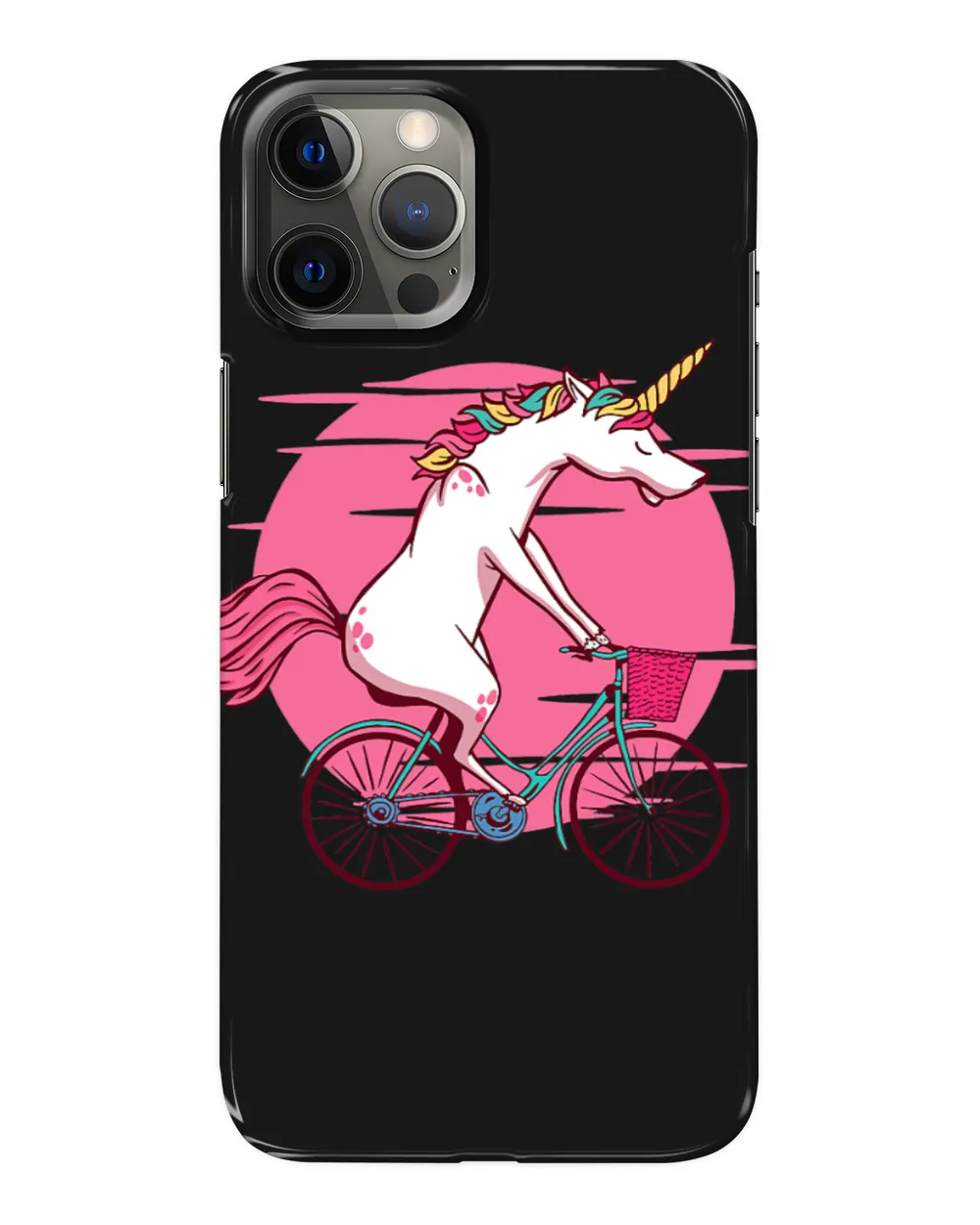 Unicorns with bicycle.