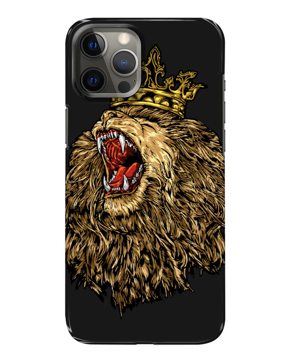 Lion Gift Wild King Lion With Crown head for lovers of lions