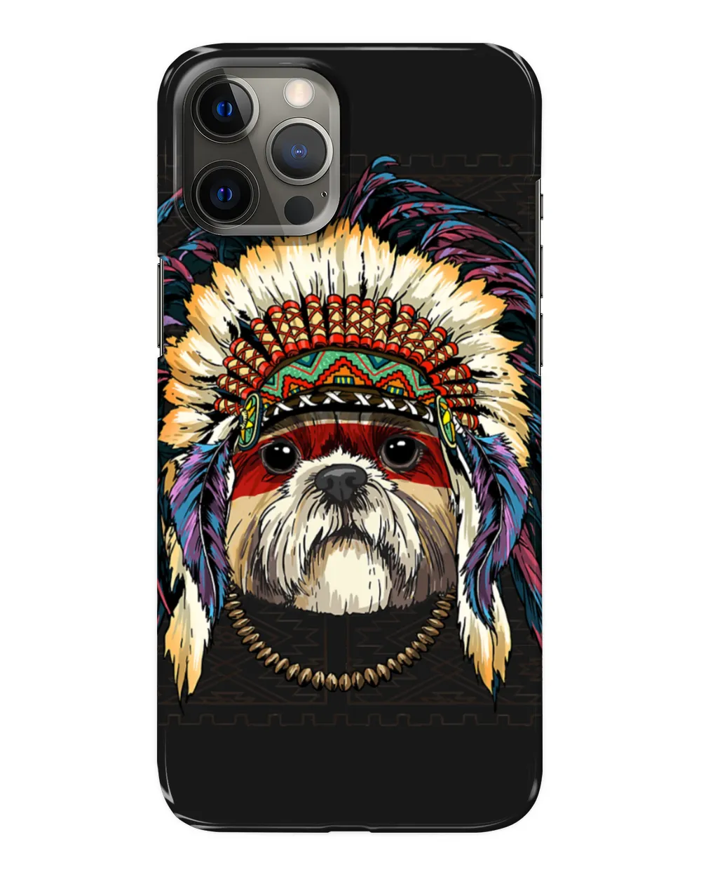 Native Indian Shih Tzu Native American Indian Dog Lovers T-Shirt