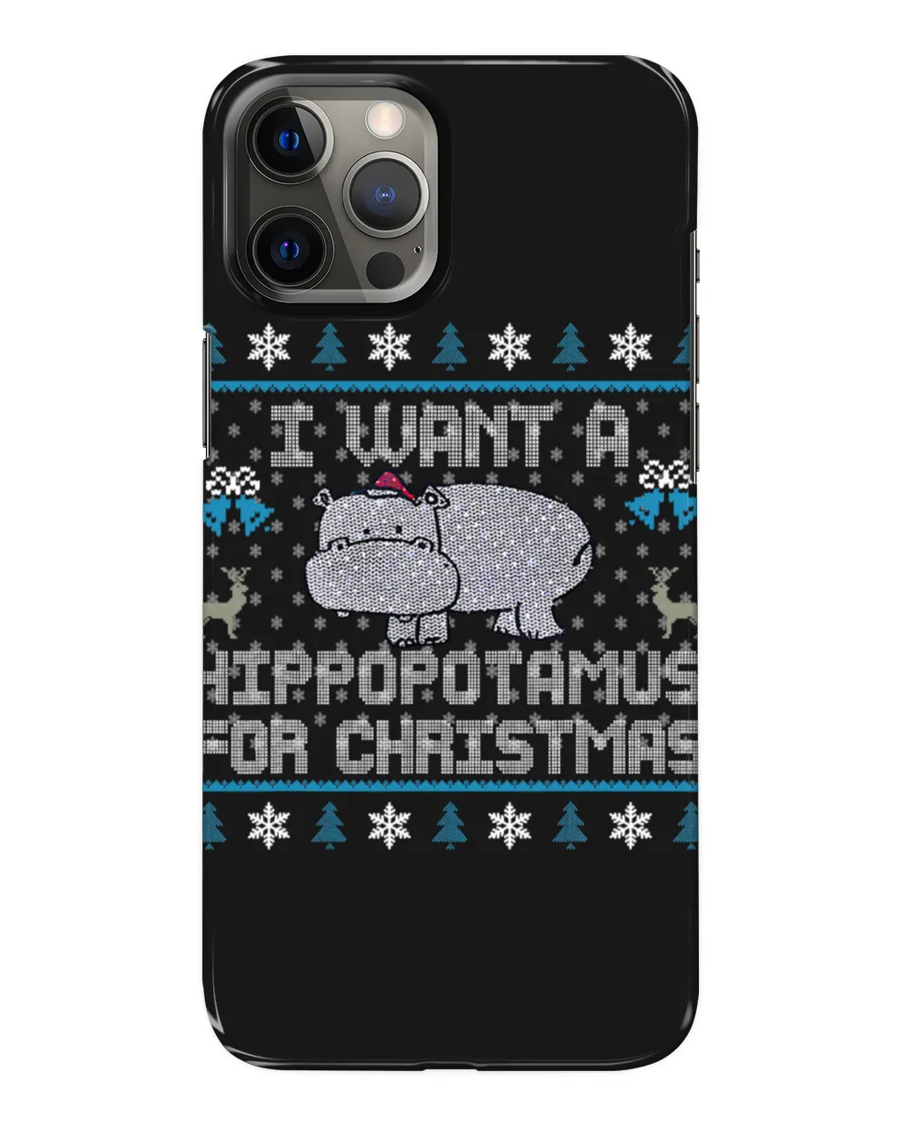 Hippopotamus I Want A Hippopotamus For Christmas Hippo Ugly Sweater 3 Hippo