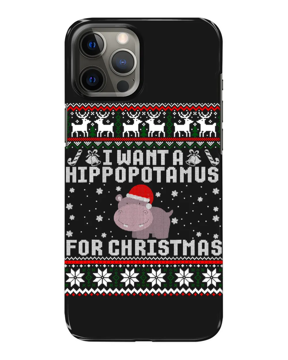 Hippopotamus I Want A Hippopotamus For Christmas Hippo Ugly Sweater 33 Hippo