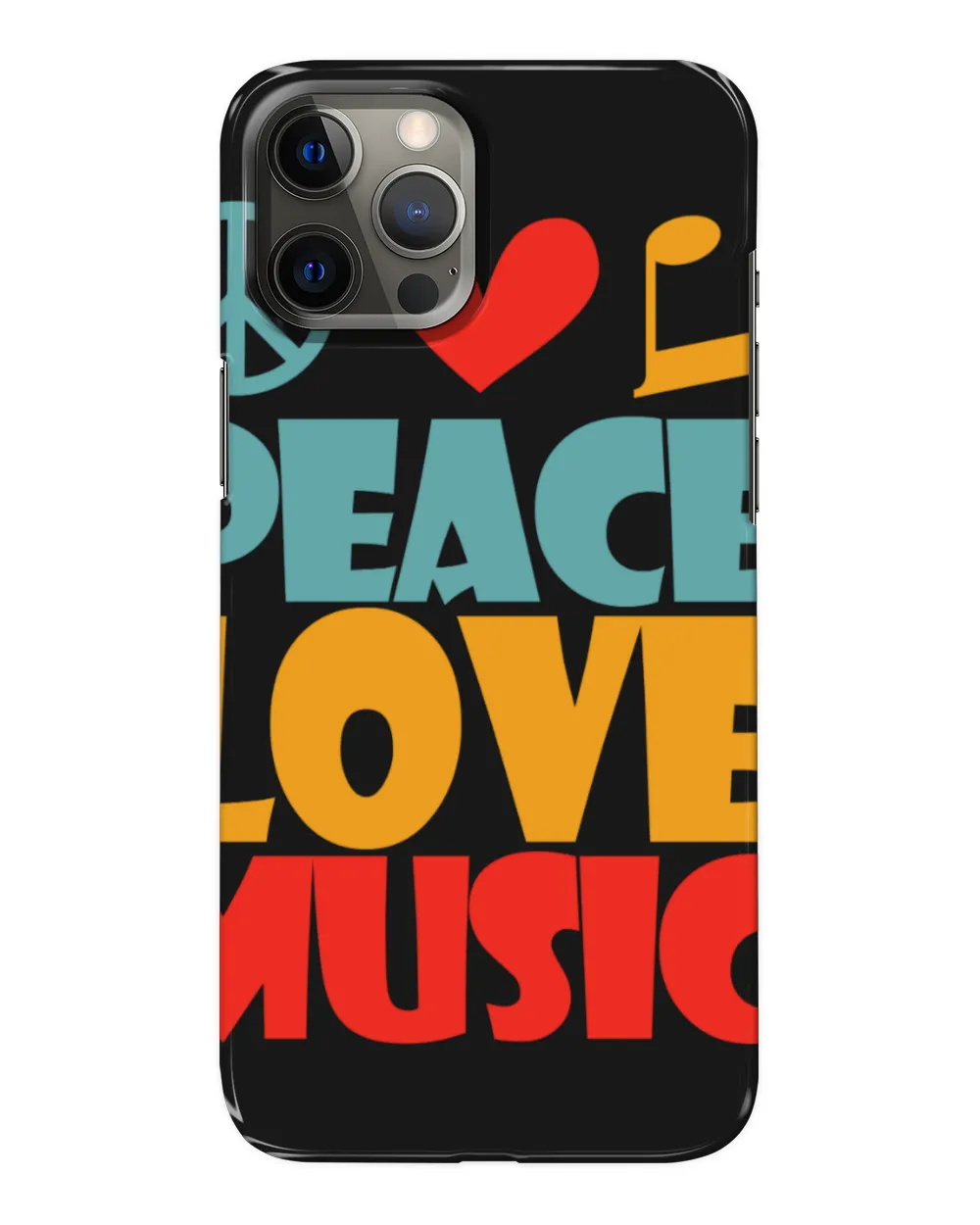 Hippie Peace Love Music Note Hippy Hippie