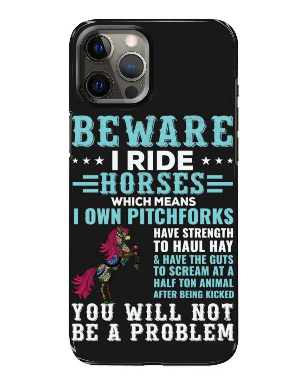 Horse Riding I Ride Horses Which Means I own Pitchforks