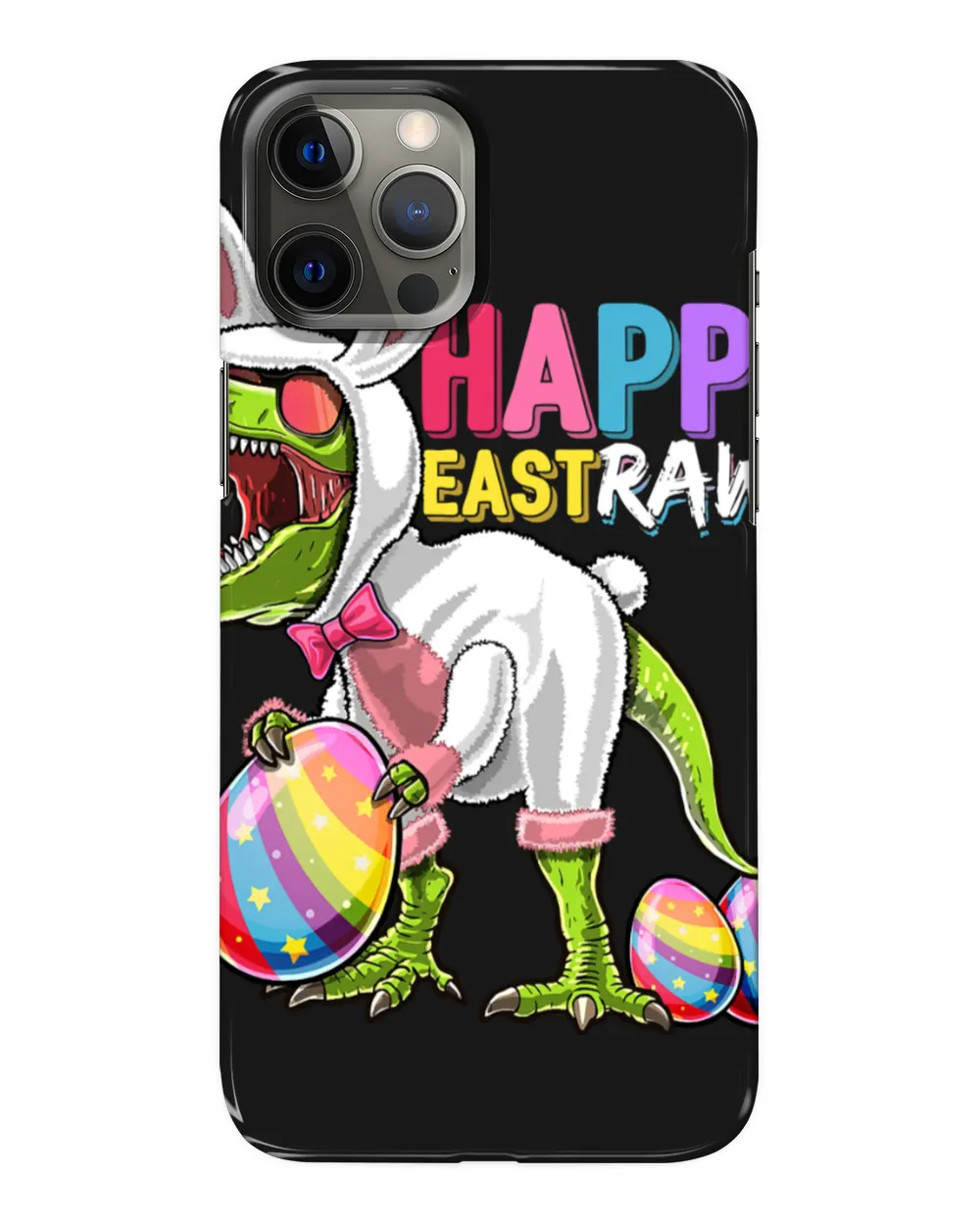 Happy Eastrawr T Rex Dinosaur Easter Bunny Egg Costume Kids T-Shirt
