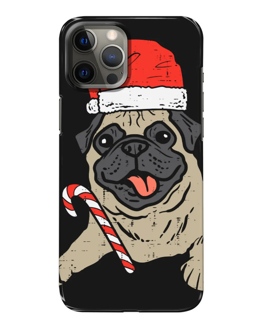 Pug Lover Santa Hat Christmas Pajamas Xmas PJs Men Women 10 Pugs Dog