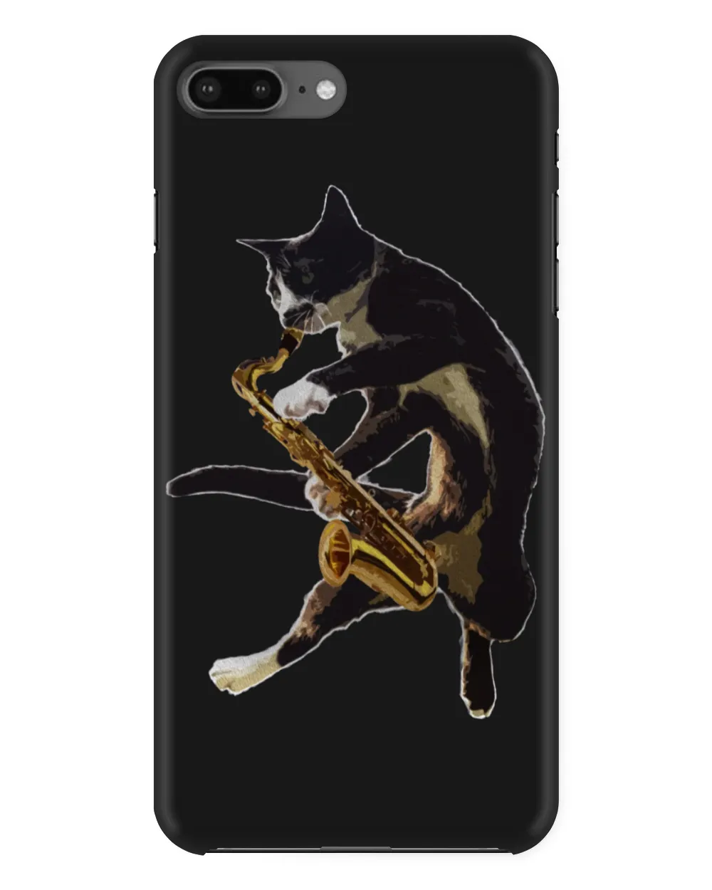 Cat with Saxophone