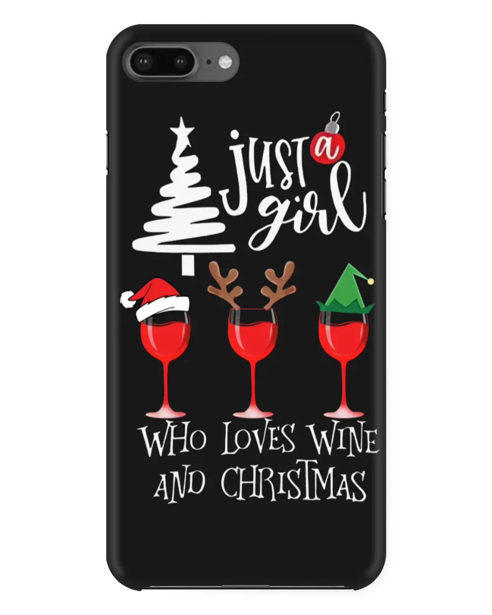Cute Wine Glass Christmas