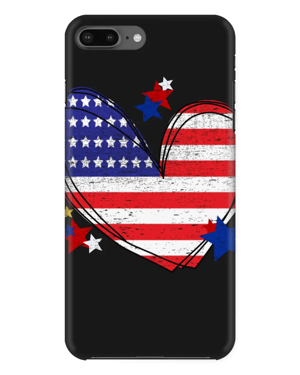 American Flag Heart Shirt