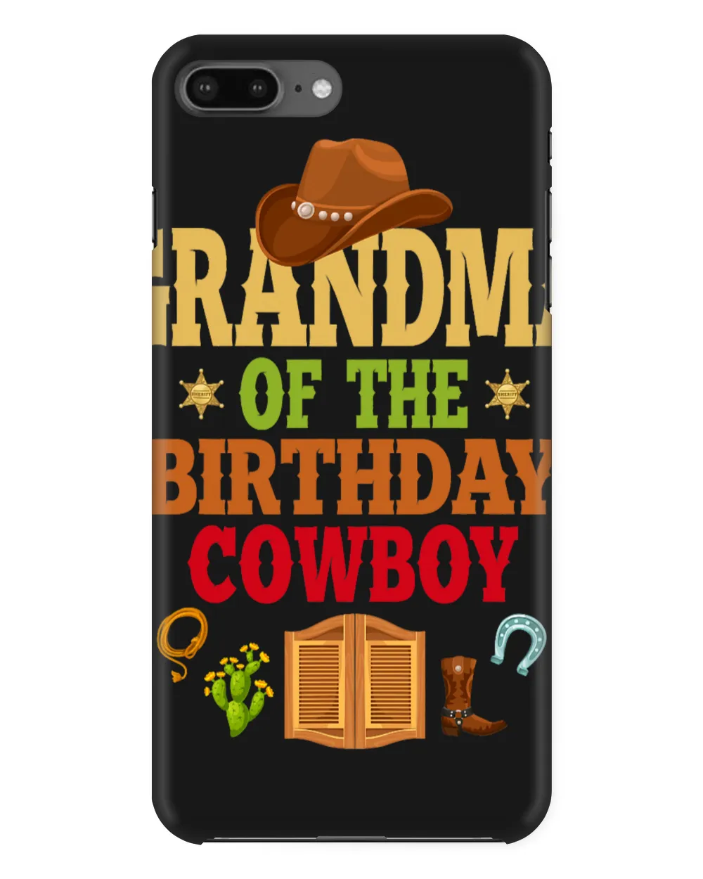 Grandma of the Birthday Boy Cowboy Rodeo Bday Family Party