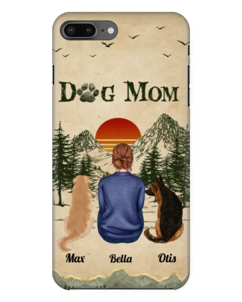 A Girl And Her Dogs Unbreakable Bond - Personalized Clear Phone Case, Gift For Dog Loves, Gift Idea For Dog Loves
