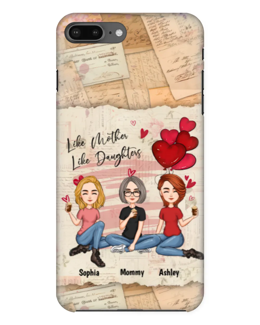 Like Mother Like Daughter - Personalized Clear Phone Case, Gift For Daughter, Gift Idea For Daughter