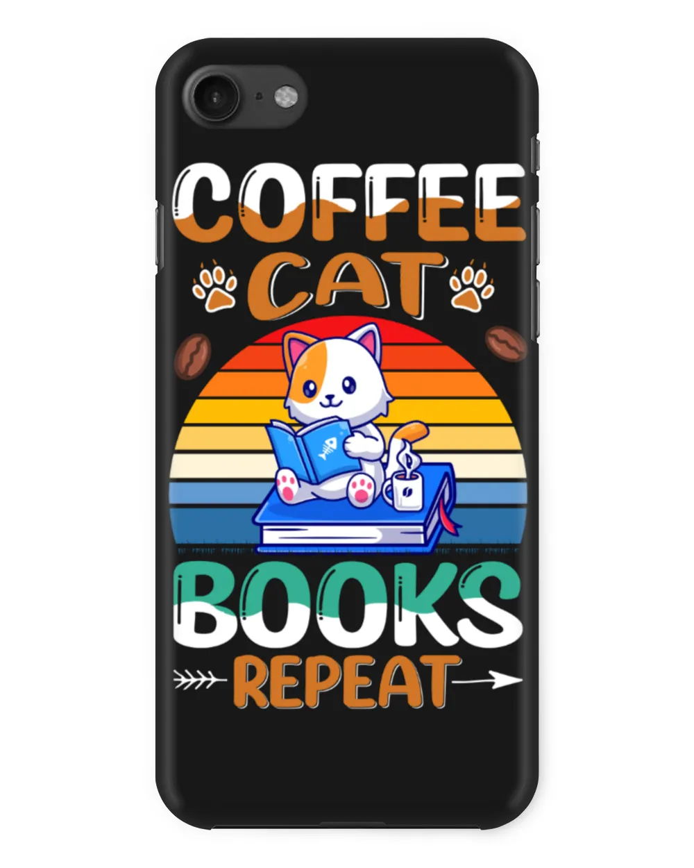 Coffee Cat Book Repeat