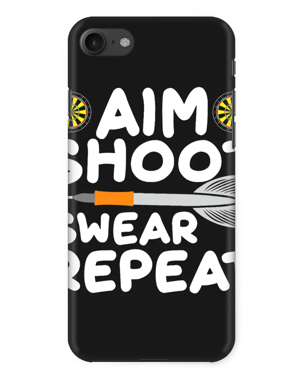 Aim Shoot Swear Repeat Funny Darts Player