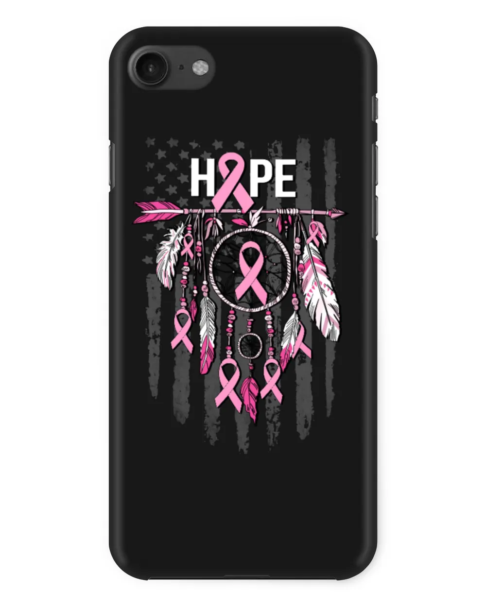 Breast Cancer Arrow Hope Flag Cancer Survivor