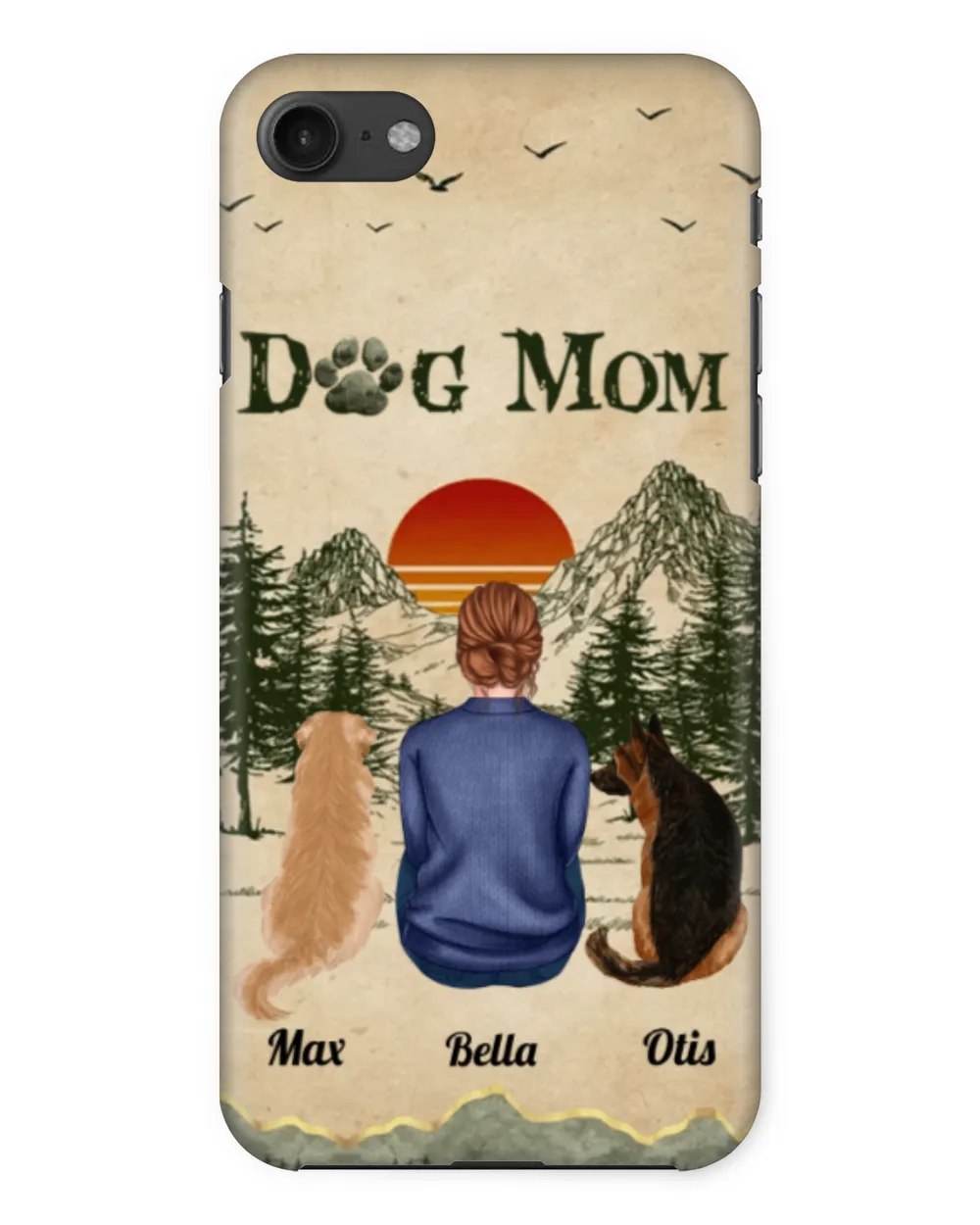 A Girl And Her Dogs Unbreakable Bond - Personalized Clear Phone Case, Gift For Dog Loves, Gift Idea For Dog Loves