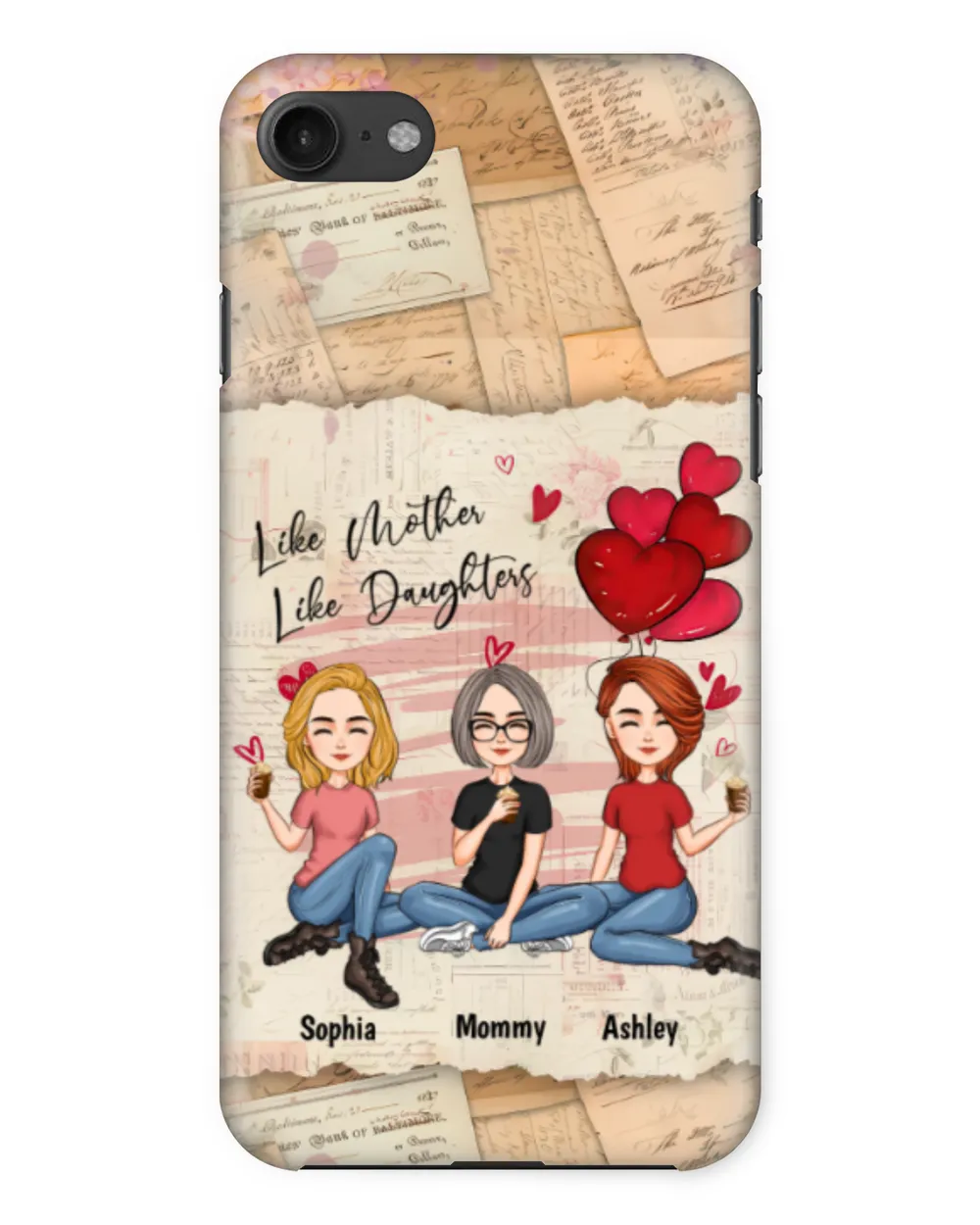 Like Mother Like Daughter - Personalized Clear Phone Case, Gift For Daughter, Gift Idea For Daughter
