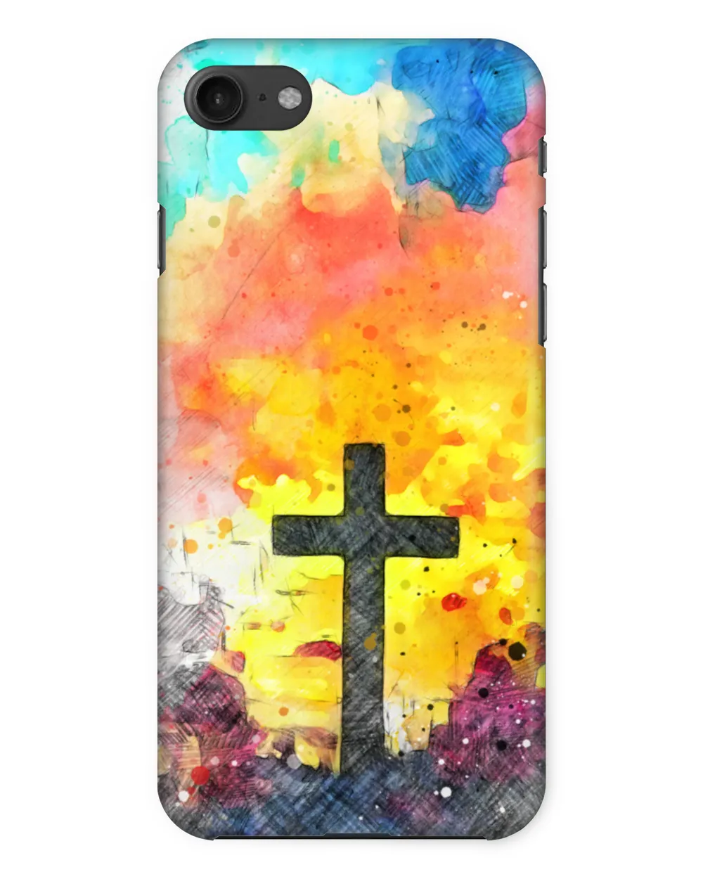 Watercolor Sketch Cross of Christ