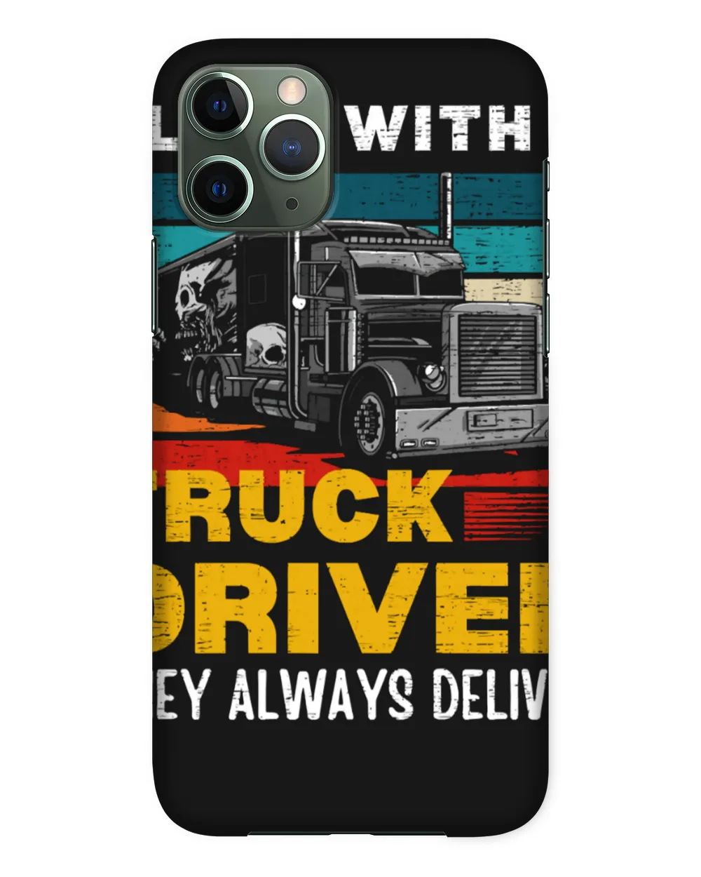 Sleep With A Truck Driver Retro Vintage Trucker Big Rig Truck Driver Wife Gift Classic T-Shirt