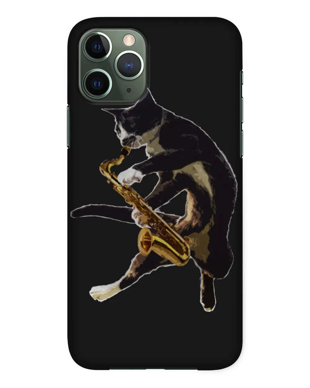 Cat with Saxophone