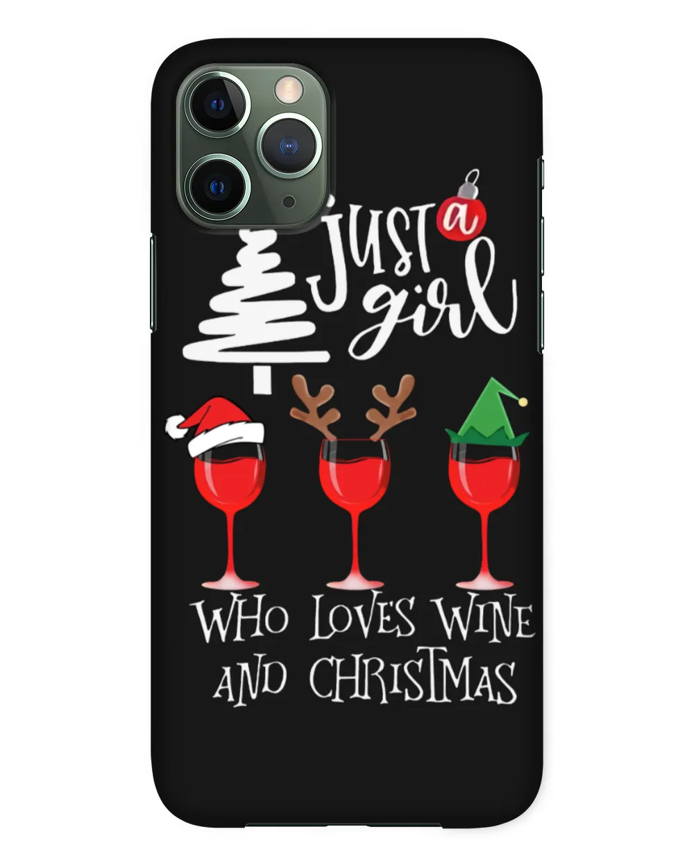 Cute Wine Glass Christmas