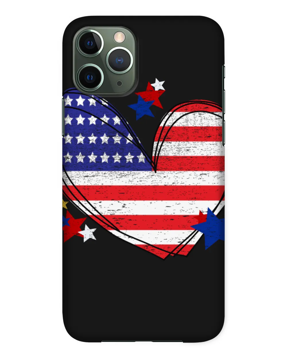 American Flag Heart Shirt