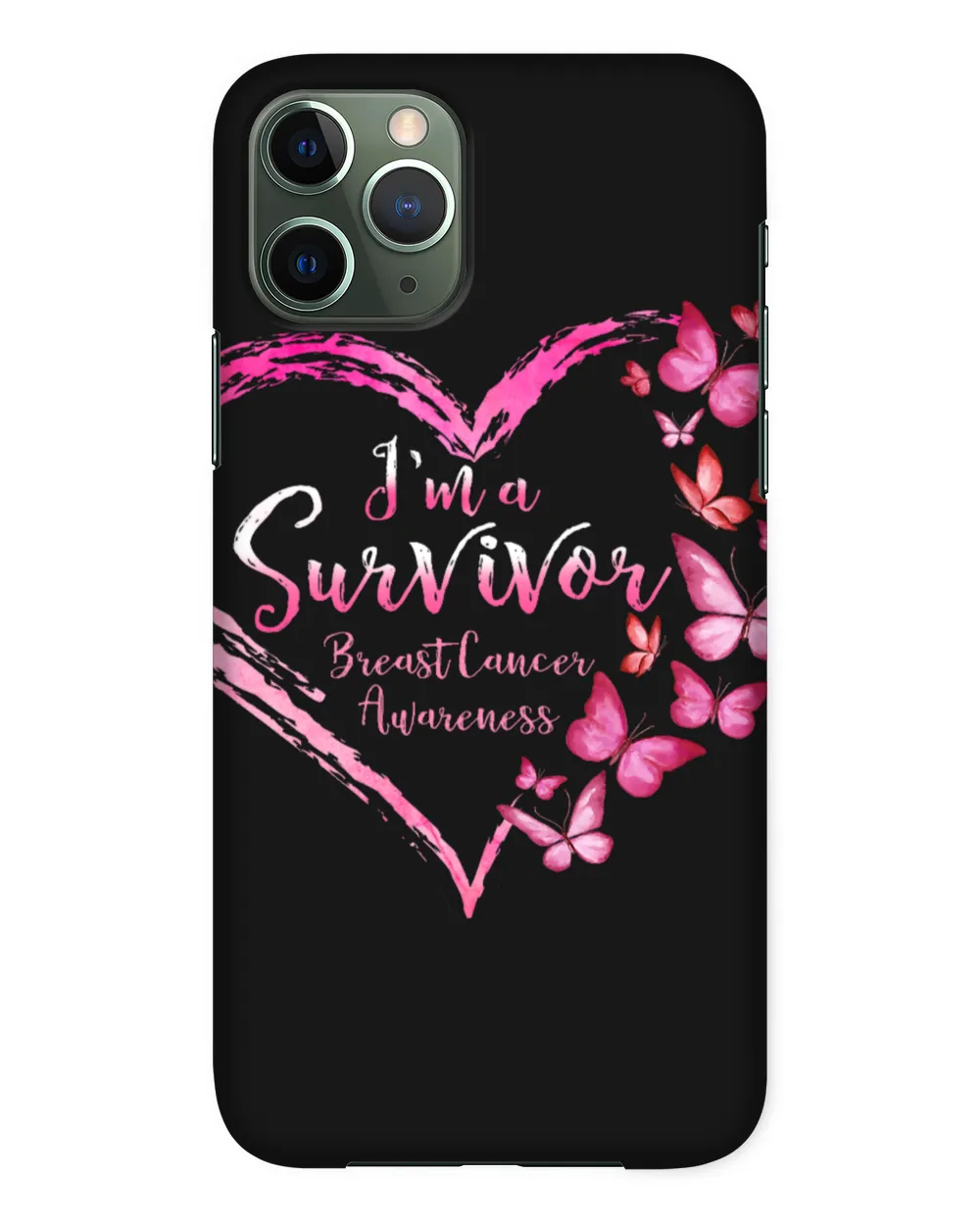 breast cancer awareness pink butterfly heart im a suivor