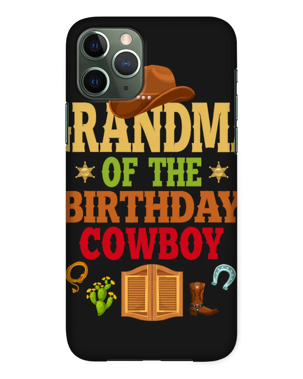 Grandma of the Birthday Boy Cowboy Rodeo Bday Family Party